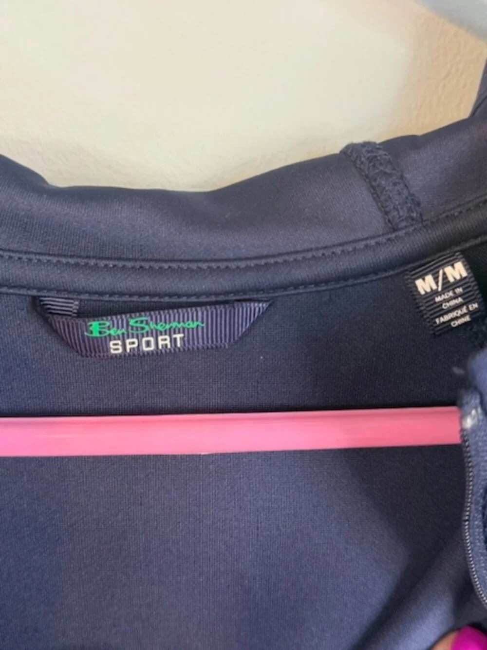 NWT Ben Sherman Sport Golf 1/4 Zip Hooded Pullover Blue Medium